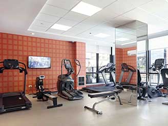 Treadmills in the Fitness Center Jersey City Luxury Apartments for Rent