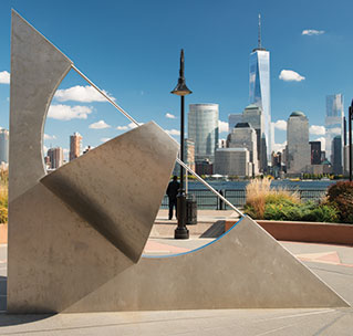 Hudson River Waterfront Walkway Sun Dial Near The One New Jersey Rentals